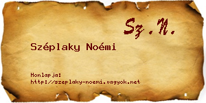 Széplaky Noémi névjegykártya