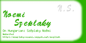noemi szeplaky business card