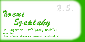 noemi szeplaky business card